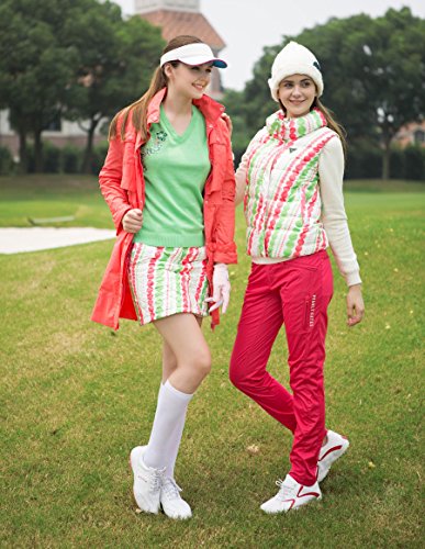 SVG-Womens-High-Neck-Polka-Dotted-Golf-Down-Vest-Casual-Sport-Winter-Gilet