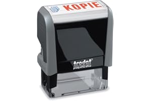 ‎TRODAT Trodat Office Printy 4912 selbstfärbender Textstempel, Text KOPIE, Abdruckfarbe blau-rot, 47 x 18 mm
