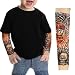 EZI 2 Pcs Fake Nylon Kid Temporary Fake Tattoo Sleeves Arm Stockings Goth Punk Cool Child # 7600522