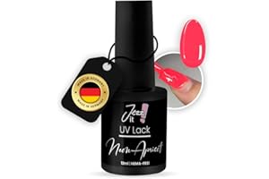 Jezz it! - Premium UV Nagellack Neon Aprikot für Allergiker – Langlebiger Gel Nagellack, UV & LED kompatibel - Made in DE