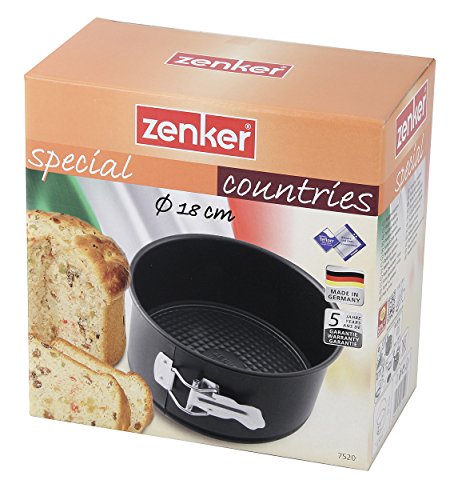 Zenker Panettone Backform,Springform mit Antihaftbeschichtung, Form in schwarz für kleine Kuchen (Kuchenform: ca.Ø185×100 mm), Menge: 1 Stück - 4