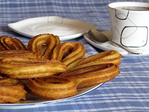 Menax – Gebäckspritze für Kuchen – Churros-Maschine – 24 cm – Weiß und Rot - 3
