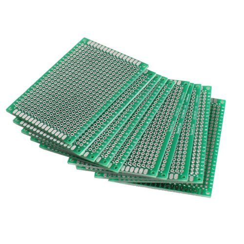 Preisvergleich Produktbild XT-XINTE 10Stk. 5x7cm Lochrasterplatte Lochrasterplatine Leiterplatte Streifenraster Platine PCB Board