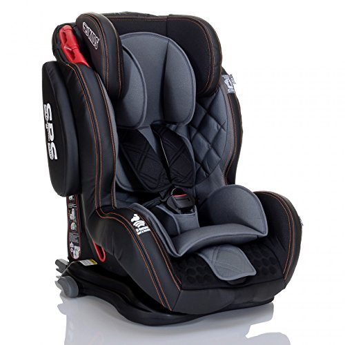 LCP Kids Autokindersitz Isofix GT Comfort 9-36 kg Gruppe 1, 2, 3 Schlaf- Liegeposition, verstellbare Kopfstütze + SPS Aufprallschutzsystem