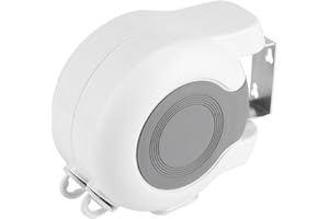 ‎GREENSEN Wäscheleine Ausziehbar Wand, Wäscheleine zur Wandmontage Einziehbar Strapazierfähig Ausziehbare Wäscheleine mit Rollen und Verstellbarem Wäscheständer für Drinnen und Draußen, 26m (2 X 13 M)