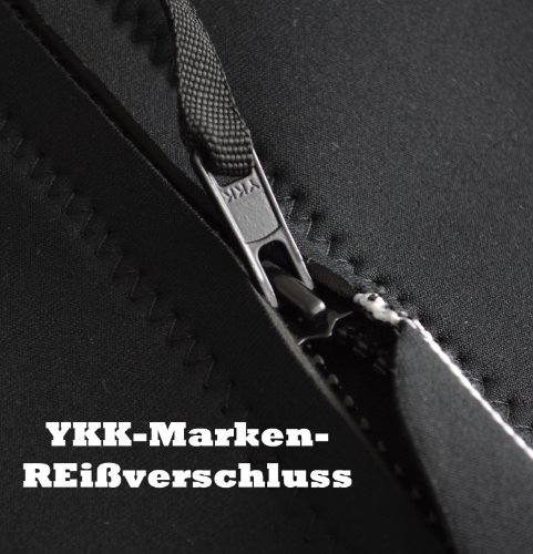 Kinder Neoprenanzug Lang 3 mm Neoprenanzug Surfanzug Größe frei wählbar von 104 bis 164 in Schwarz Rot mit Mash Skin - 2