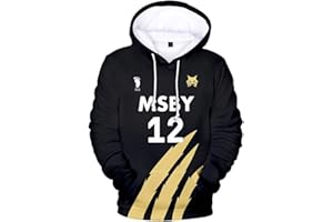 Silver Basic Unisex Volleyball!! Maglia Cosplay Kageyama Bokuto Felpa con Cappuccio Vintage Hoodie