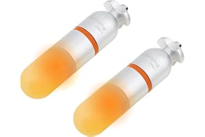 SecurityIng 2Pcs Scuba Dive Strobe Signal Light, Mini Tank Light Night Dive Marker Light, Underwater 150M LED Flashing Safety Light Firefly Beacon Diving Light with AAA Battery - Yellow