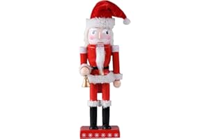 CutitiUU Nussknacker Weihnachtsdekorationen, 25Cm Traditioneller Weihnachtsmann-Nussknacker, Festive Collectable Gift Figures, Shelves Decor Gift Weihnachtsfeier Dekoration