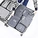 Produktbild FairytaleMM Koreanische Art Portable Durable Eco-Friendly 6 Stück/Set Square Travel Home Gepäck Aufbewahrungsbeutel Kleidung Organizer Pouch Case, grau