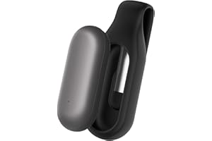Blueshaweu Compatible avec l'enregistreur vocal PLAUD NotePin - Étui à clip en silicone souple avec fermeture pour enregistreur vocal NotePin AI (noir)