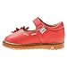 Little Blue Lamb - Girls Toddler Leather Squeaky Shoes - Watermelon Red Mary Janes with Flower, Insole Length: 152mm; US/EUR: 7/24