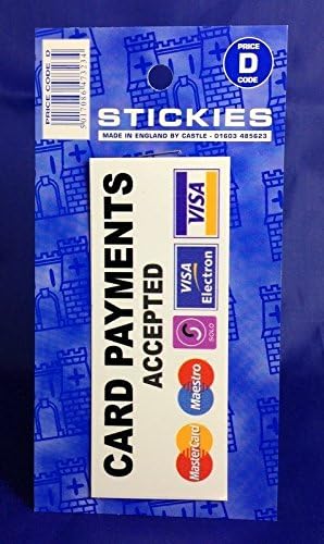 Card Payments Accepted Self Adhesive Sticker Shop Retail Supplies Stationary
