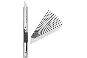 Gebildet Rechte und Linke Hand Edelstahl Cuttermesser mit 10x 9mm 30° Klingen - Folierer- Grafikmesser/Folienmesser/Car wrapping knife / 30 Grad Cutter