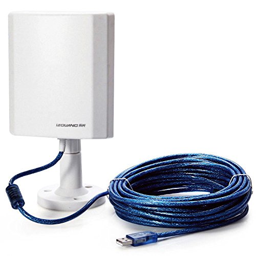 zoom informatica Leguang LG N100 Antena WiFi USB Exterior 5 Metros Receptor inalámbrico Largo Alcance 2.4Ghz