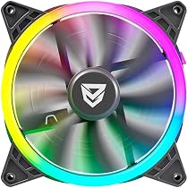 Nfortec Draco X ARGB Lüfter 140 Mm – Ultra-leise (12 DB), Hoher Luftstrom, 4‑polig, Mit RGB‑Beleuchtung, Schwarz
