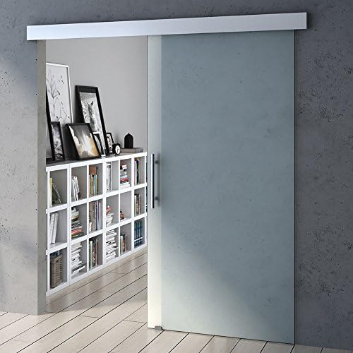 Durovin 1025mm Safety Glass Interior Sliding Door Include Hardware Track Kit - Fully Frosted - Bar Handle - with Soft Close