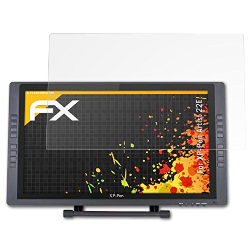 atFoliX Película Protectora para XP-Pen Artist 22E Lámina Protectora de Pantalla, antirreflejos y amortiguadores FX Protector Película (2X)
