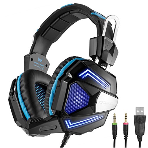 KOTION EACH Cuffie Gaming Stereo G5000 per Cuffie da 3,5 mm di Gioco per PC con Bassi Potenti, Auricolare Vest