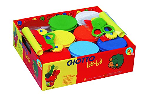 Giotto 35896 Pâte Modeler Bébé Schoolpack 220g Pâte 2 Rouleaux 2 Ciseaux 2 roulettes 2 Mirettes Lavande