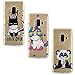 Produktbild [3 Stück] Handyhülle für Samsung S9 Plus, 3X Silikon Schutzhülle für Galaxy S9 Plus, Edaroo Karikatur Einhorn Regenbogen Panda Cartoon Muster TPU Gel Silikonhülle für iPhone 6S Plus / 6 Plus 5,5 Zoll