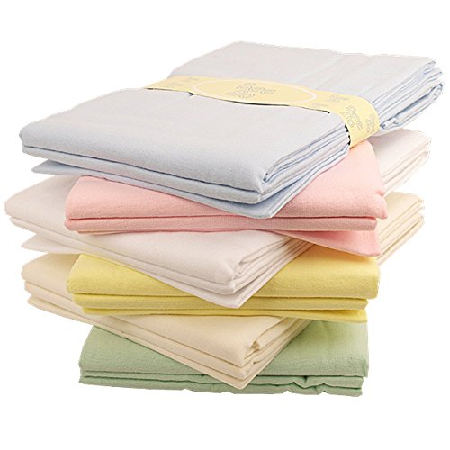 COT BED flannelette FLAT sheets x2 baby boy BLUE