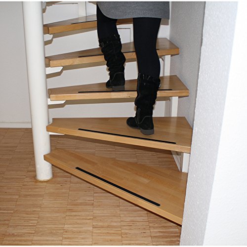 Anti Rutsch Streifen für Treppen und Stufen selbstklebend schwarz 18 Stück Antirutschstreifen Treppe - 6