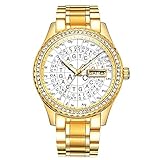 Diamantvergoldete Uhr Luminous Luxury Waterproof Einzigartige Gold-Armbanduhr 272.Bio-Chemisty Watch