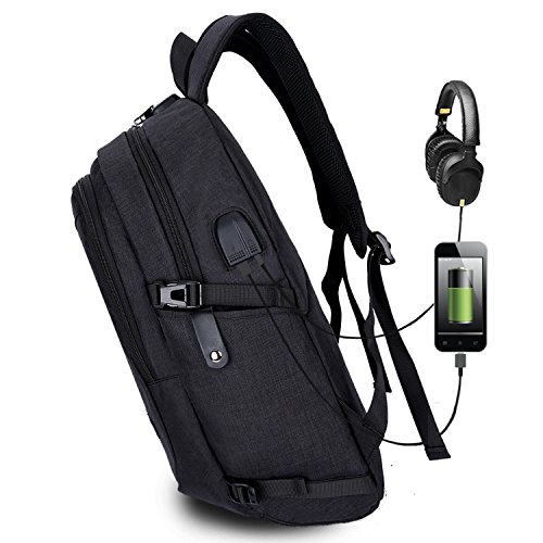WinCret 15 6 Zoll Diebstahlschutz Laptop Rucksack - Anti-Diebstahl Lock Studenten Backpack mit USB Kabel und Anschluss f  r Damen Herren     Laptop Co