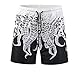Produktbild Herren Shorts Hose Xinantime Freizeit Mode Größe Strand Creative Tintenfisch Badehose Kurze Hosen Männer Schwarz M-XXL (XL, Schwarz)