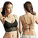 Produktbild Goosun Damen Spitze BH mit Brustpolster Nein Stahlring Kreuz Dünner Gürtel Weste Sommer Sexy Ärmellos Weste Dessous BH Träger-Top Bauchfrei Bandeau Bustier Sport Top Tanktop Bluse (F, Schwarz)