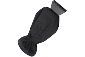 ZSTNPP Ice Scraper with Glove, Ergonomic Professional Black Ice Scraper mitten, Ice Scraper for Car Windscreen, Car Ice Scraper Non Scratch, Ultra-light Car Window De-icer Tool