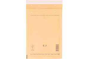 ‎VERPACKING verpacking Luftpolstertaschen Versandtaschen Luftpolsterumschlag D4, Innenmaß 180 x 265 mm (Außenmaß 200 x 275 mm) Braun Polsterumschläge selbstklebend geeignet für DIN B5 C5+ (100 Stück)