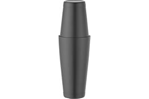 HENDI Cocktail Shaker, BarUp, agitatore Boston Tin-on-Tin, uso universale, 2 bicchieri di metallo ponderati: 600ml, ø90x(H)140mm e 800ml, ø92x(H)174mm, inox, nero