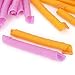 FLYing 50CM DIY Manual Hair Curler Magic Spiral Ringlets Stretched Circle Roller 40 Packs (pink&orange)
