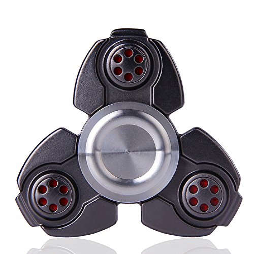Dlife Tri Hand Spinner, High Speed Great Bearings, Tri-Spinner Fidget Toy, Hand Spinner Focus Toys, Stress Reducer Relieves Anxiety and Boredom For Kids & Adults (Black)