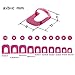 Sanwood 26x Nail Polish Edge Anti-Flooding Plastic Template Clip + 1 Pc Sticker Tool Set