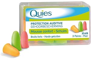 Quies 3 Paires de Protection Auditive en Mousse - Couleur: Couleurs assorties