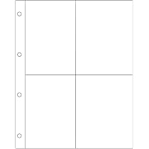 Veloflex A4 Postcard Sleeves – 4 Pockets Per Page, Clear, 140 Micron – For Postcards, Photos, Autographs – Made In Germany