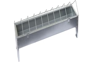 KERBL HOBBYFARMING Kerbl 71301 Feeding Trough for Poultry Galvanised Length 50 cm Width 10 cm
