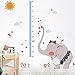 Produktbild WandSticker4U- Wandsticker Messlatte "Happy Elefant II" | H: 1,9M | | Wandtattoo Tiere Blumen Schmetterlinge Vogel Wand Aufkleber Deko Kinderzimmer Babyzimmer für Kinder Baby XL