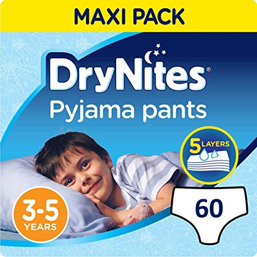 Drynites - Calzoncillos absorbentes, 6 Paquetes de 10 Unidades, talla 3-5 Niño