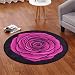 Produktbild HONGHAI Teppich Teppich Wohnzimmer Couchtisch Kleine Runde Tisch Teppich Wohnzimmer Schlafzimmer Nachtdecke Garderobe Hängesessel Computer Swivel Bodenmatte (Farbe : Purple, größe : 160CM*160CM)