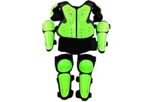 Yililay Motorcycle Body Armour for 5-13 Years Kids Motocross Body Armour Vest with Knee Pad and Elbow Pad Motorcycle Armor Protective Gear Set Racing Safety Armour Skateboard Accessories for Kids