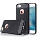 Produktbild iPhone 5/5S/SE Hülle (4,0 Zoll), LCHULLE Flexible [Carbon Fiber Line Pattern] Pinsel Grip Soft TPU Silikon Hülle, Schock-Proofing [Rugged Armor] Resilient Ultimate Hybrid Rahmen Stoßstange Schutzhülle Abdeckung (Schwarz)
