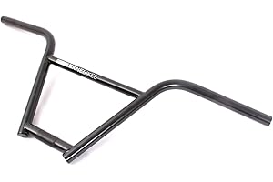 KHEbikes BMX Handlebar, 4130 CrMo 9 inch 736 mm Wide, Black, 4-Piece Butted, 850 g