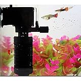 Tamaño: 11.5x8cm Malloom Filtro de acuario pequeño tres en uno Filtro interno de acuario Bomba de agua sumergible de oxígeno para estanque de peces