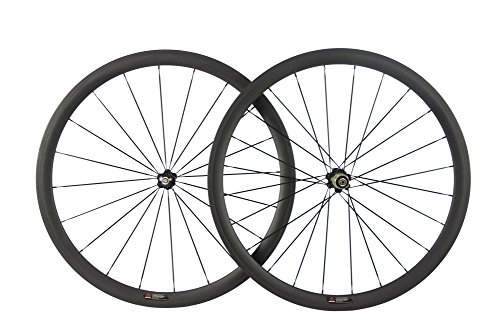 WINDBREAK BIKE 38mm Carbon Road Wheelset 23mm Width Clincher Wheel with Basalt Braking Surface - 2