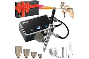 XDOVET Verbessertes 32PSI Airbrush-Set, wiederaufladbare Multifunktional Dual-Action Airbrush Set mit Kompressor Tragbares Air Brush Set für Schminken, Färbung