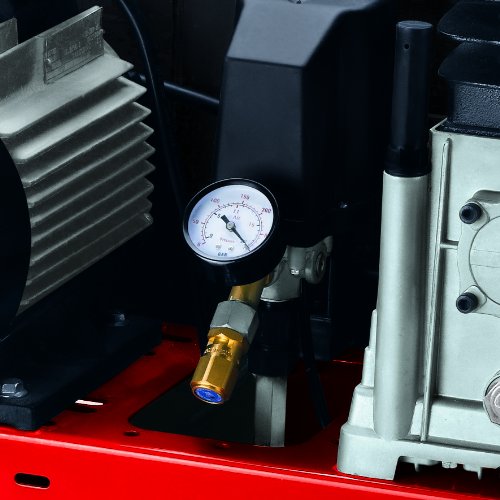 Einhell Kompressor TE-AC 480/100/10 D (3,0 kW, 100 L, Ansaugleistung 480 l / min, 10 bar, ölgeschmiert, Riemenantrieb, große Räder und Haltebügel) - 5